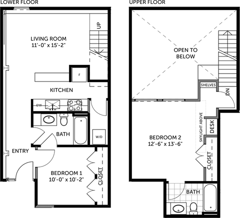 Metal 2 bed- 2 bath loft 931 sqft
